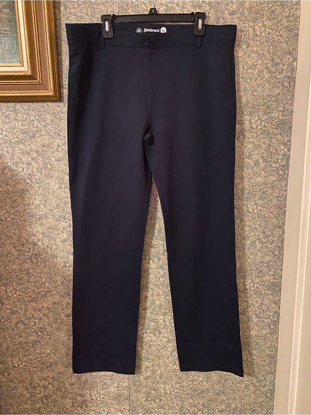 NWOT Betabrand dark navy blue pull on dress leggings casual work pants XXL